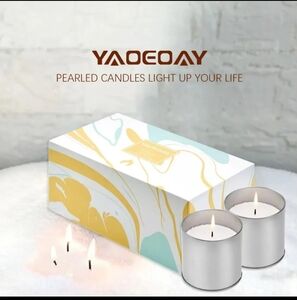 Silver Palm Wax Bead Candle Set With Mutiple Replacement Wicks